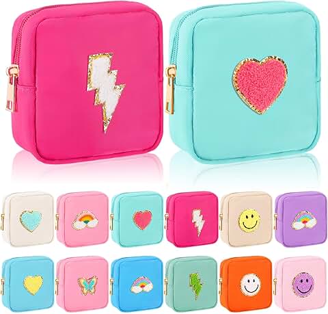12 Pack Waterproof Mini Makeup Bags for Travel and Storage