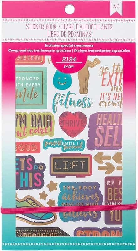 Fitness Sticker Book with 2124 Pieces
