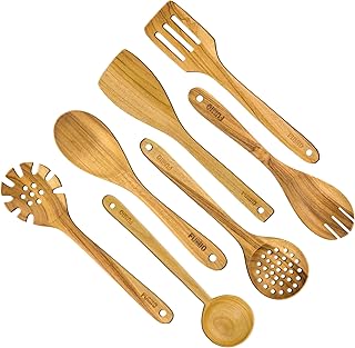 Handcrafted Teak Wooden Spatula Set of 7