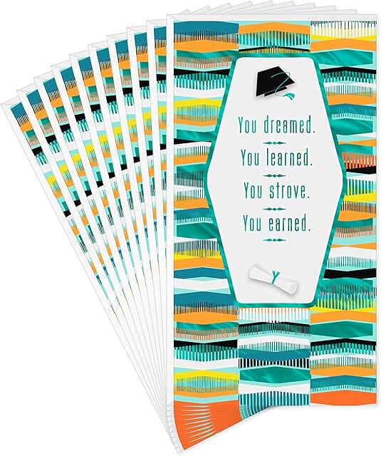 Graduation Card and Money Holder Set (6 Pieces)