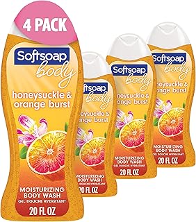Honeysuckle and Orange Burst Body Wash, 20 oz, 4 Pack