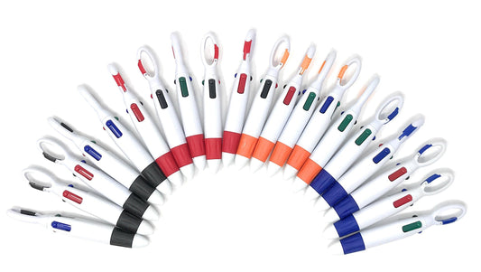 20 Multi-Color Ink Shuttle Pen Set with Carabiner