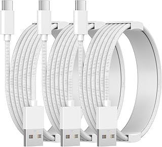 3-Pack 5ft USB A to Type C Fast Charging Cables