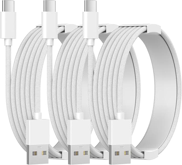 3-Pack 5ft USB A to Type C Fast Charging Cables