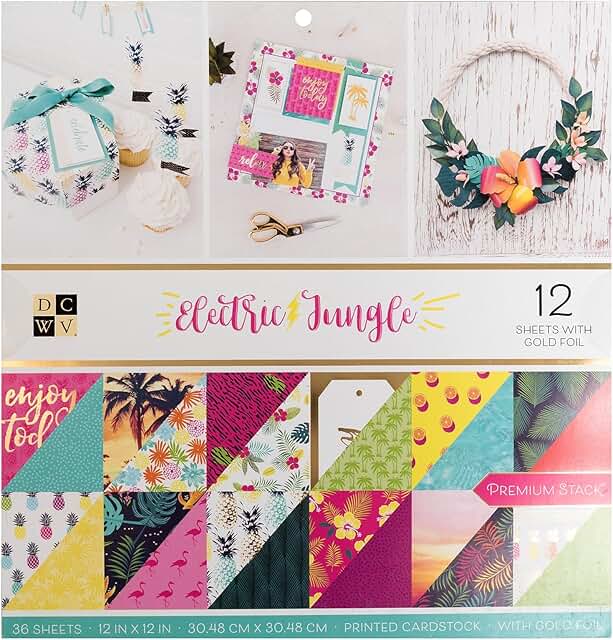 Electric Jungle Double-Sided Cardstock, 12x12, 36 Sheets