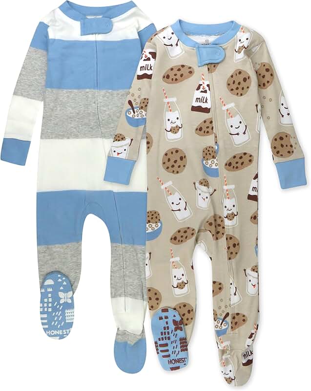 Two-Pack Baby Non-Slip Footed Pajamas