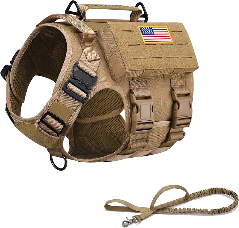 2024 Tactical Dog Harness with Handle and Leash