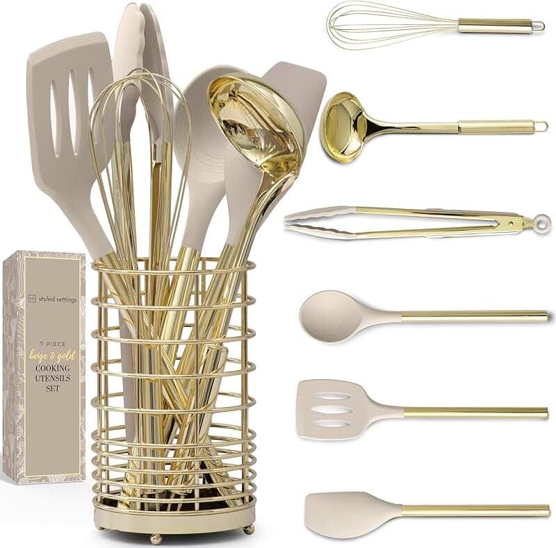 Six-Piece Teak Wood Kitchen Utensil Set
