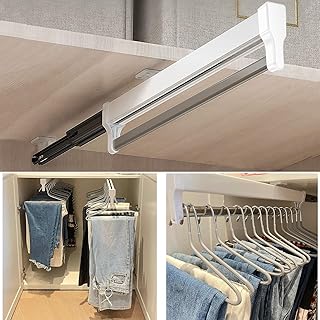 Adjustable Heavy Duty Steel Closet Valet Rod
