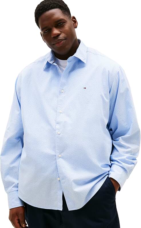 Men's Long Sleeve Poplin Button-Down Shirt