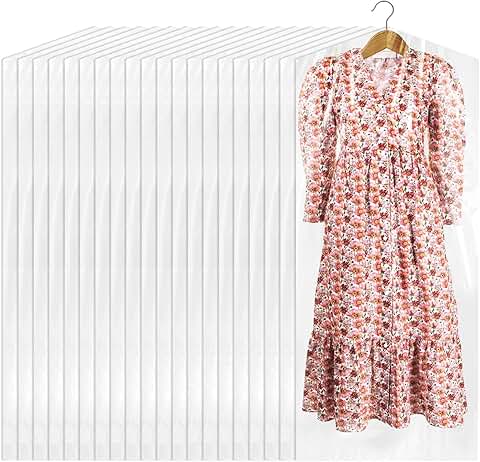 100 Clear Dry Cleaning Bags for Clothes