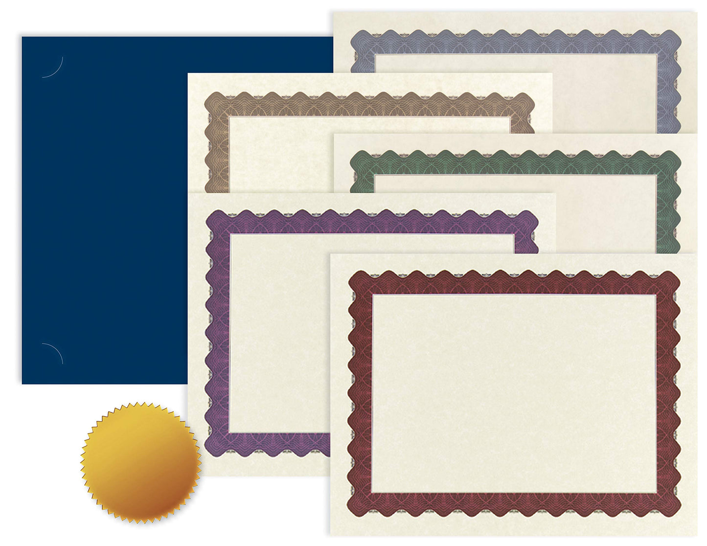Certificate Kit, 12" x 9.375", 25 Sheets