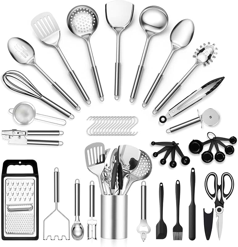 8-Piece Gold Plated Silicone Kitchen Utensil Set