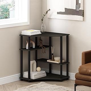 4-Tier Corner Storage Shelf for Living Room and Office