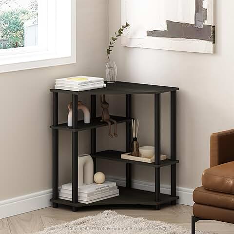 4-Tier Corner Storage Shelf for Living Room and Office