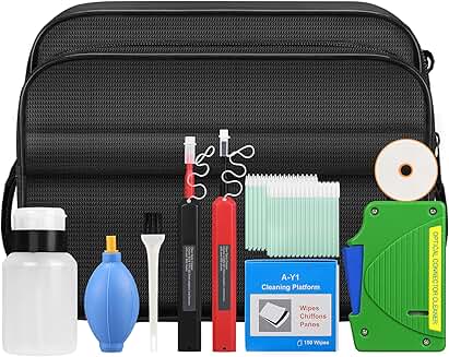 11-in-1 Fiber Optic Cleaning Kit with Cleaning Box and Pen