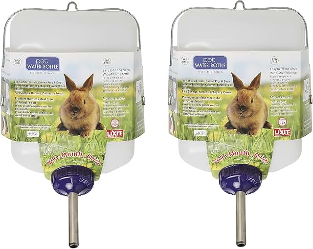 Widemouth Cage Water Bottles for Small Animals