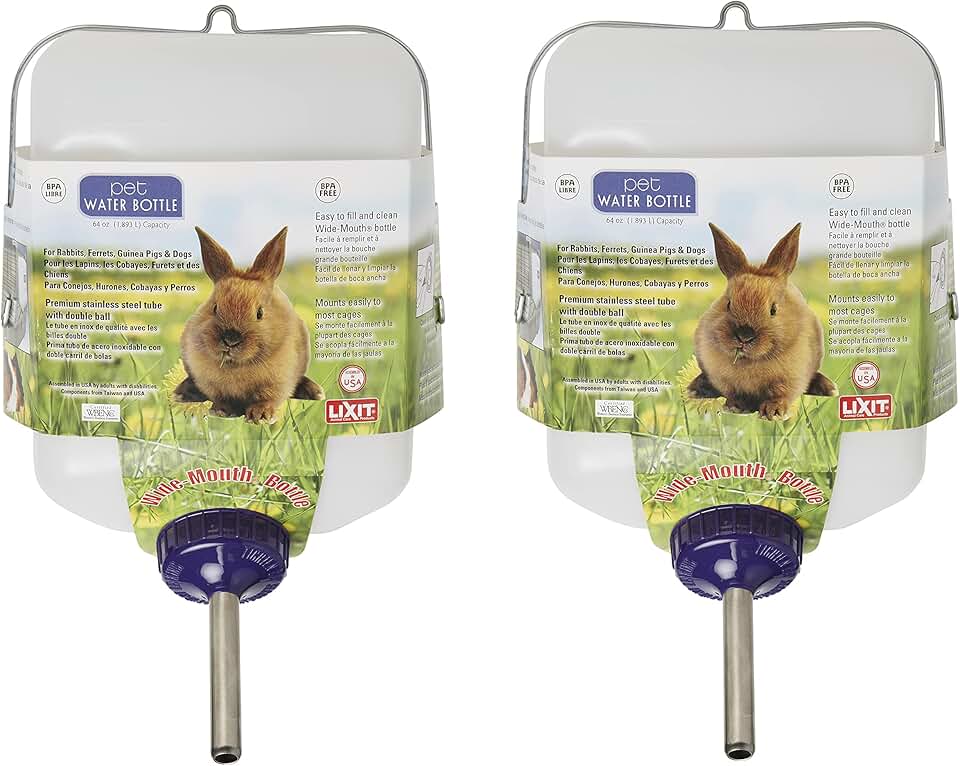 Widemouth Cage Water Bottles for Small Animals