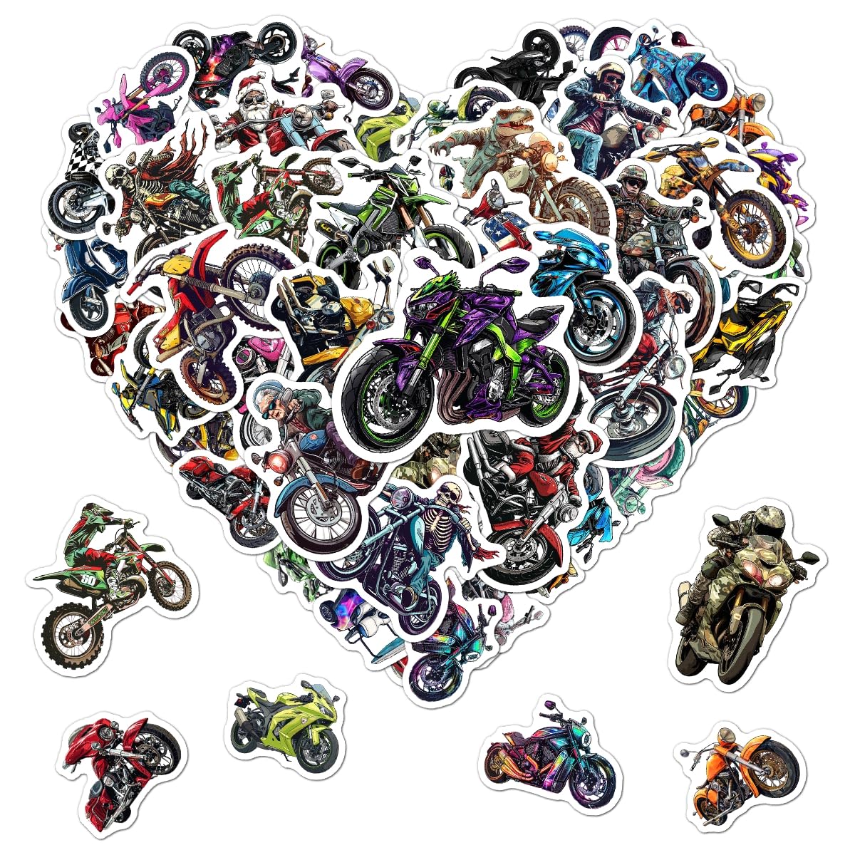 50 Waterproof Bike and Luggage Stickers for Teens and Adults