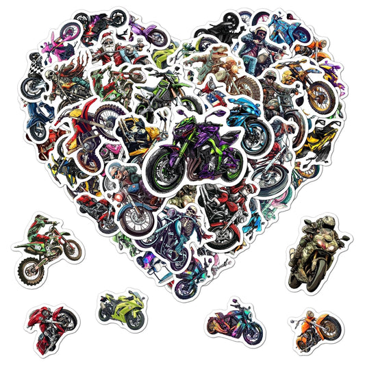 50 Waterproof Bike and Luggage Stickers for Teens and Adults