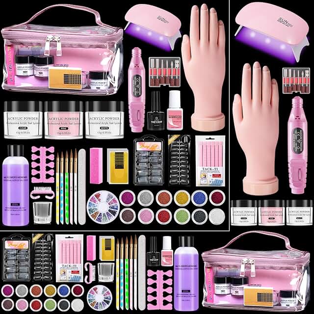 Beginner Nail Kit with Practice Hand and Tools