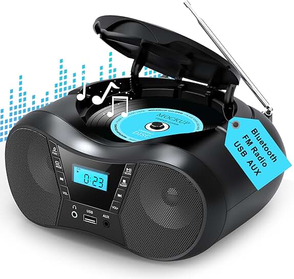 Portable CD Player with Bluetooth and FM Radio