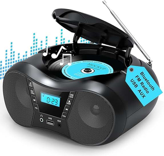 Portable CD Player with Bluetooth and FM Radio