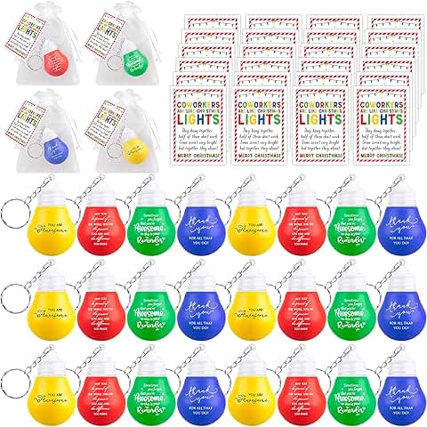 24 Christmas Appreciation Gift Sets with Stress Balls and Cards