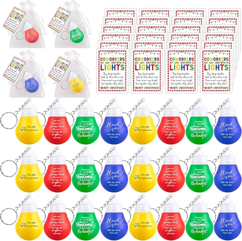 24 Christmas Appreciation Gift Sets with Stress Balls and Cards