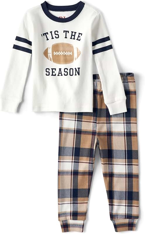 Matching Cotton Football Pajama Sets for Families