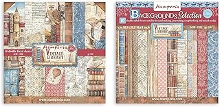 Vintage Library Double-Sided Paper Bundle