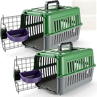 17.5" Hard Plastic Pet Carrier for Small Cats and Dogs