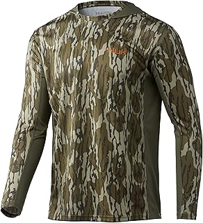 Men's Camo Hoodie with UPF 50+ Long-Sleeve Shirt