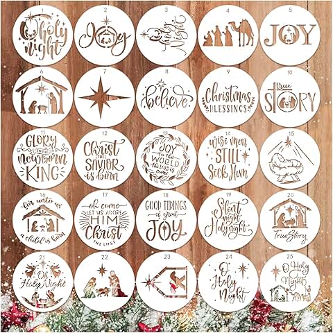 25 Christmas Nativity Scene Stencils for Painting and Crafts