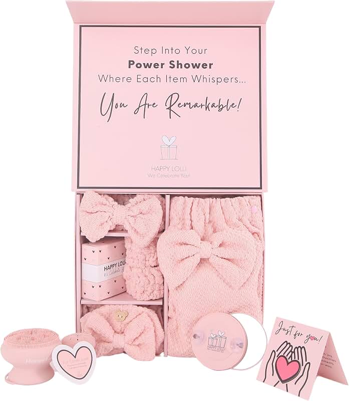 Pink Power Shower Gift Set with Bath Accessories