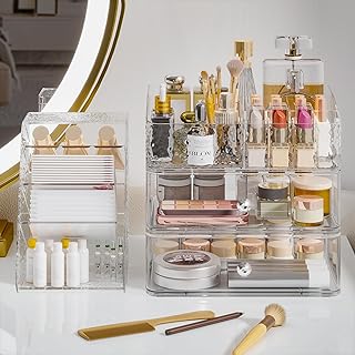 Clear Stackable Makeup and Brush Organizer