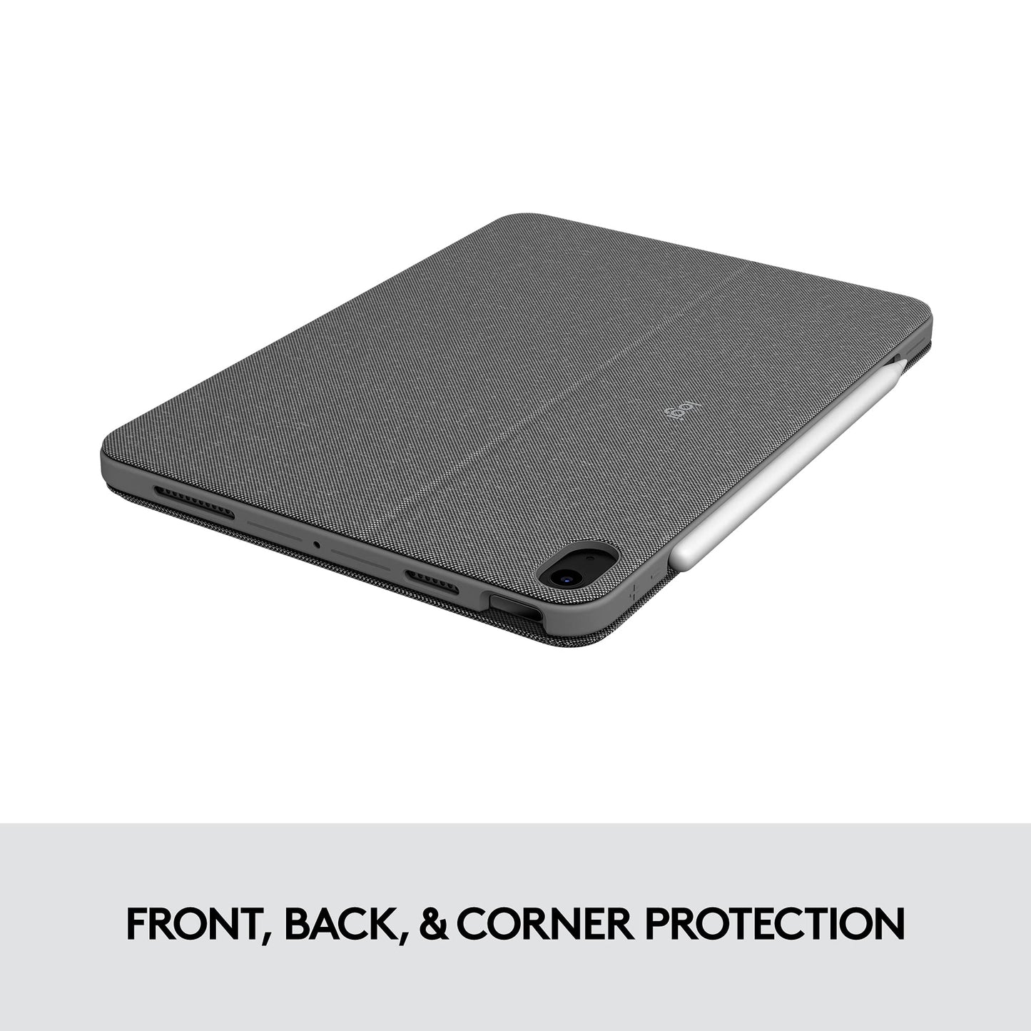 Combo Touch iPad Air (4th, 5th gen - 2020, 2022) Keyboard Case - Detachable Backlit Keyboard with Kickstand, Trackpad, Smart Connector - Oxford Gray; USA Layout