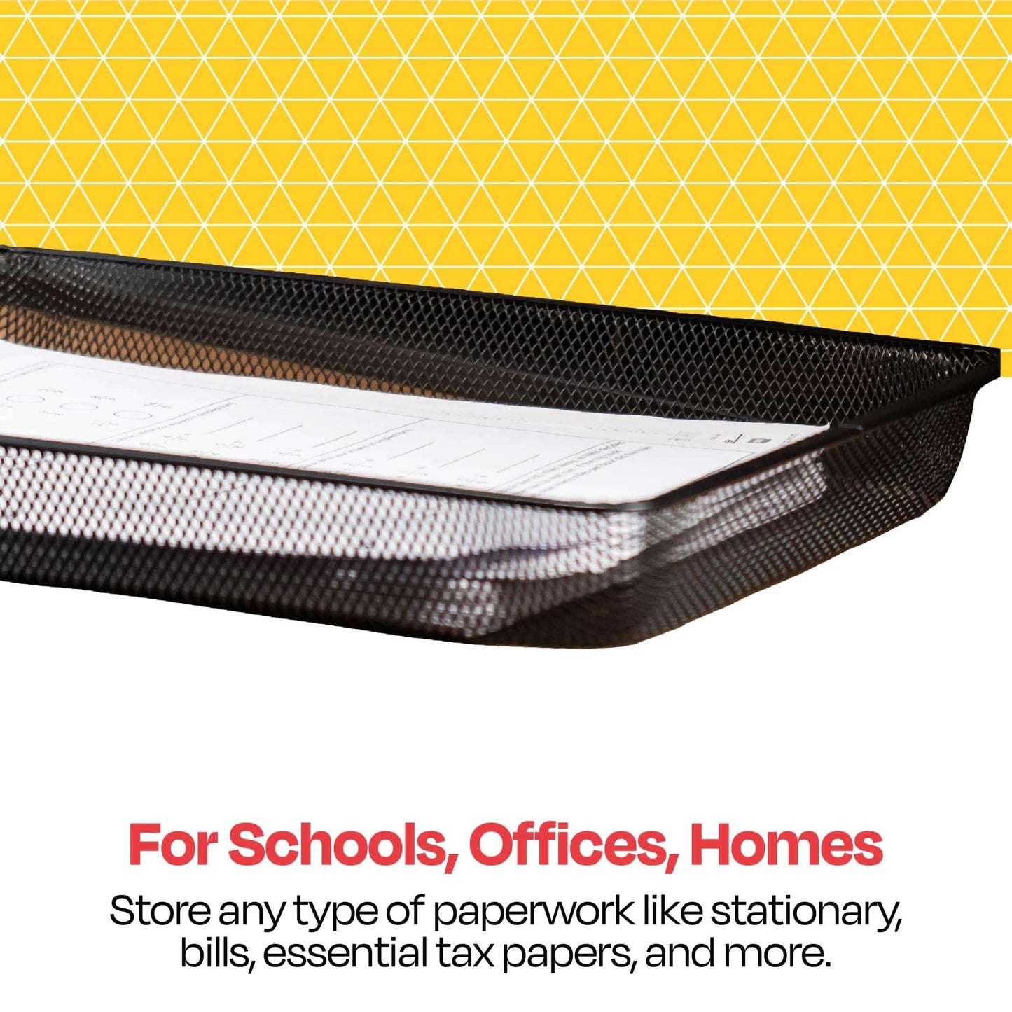 Metal and mesh desk organizer with 12 trays in black