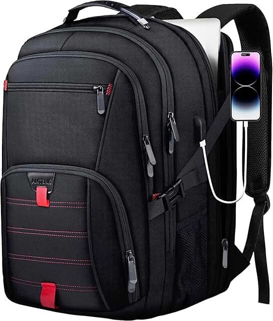 Large 17.3 Inch Travel Laptop Backpack with USB Port