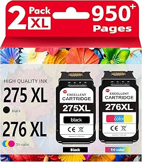 Color and Black Ink Cartridge Pack for Printer