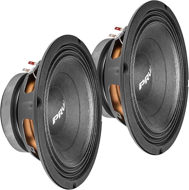 8-Inch 450W Midbass Speakers, 2-Pack
