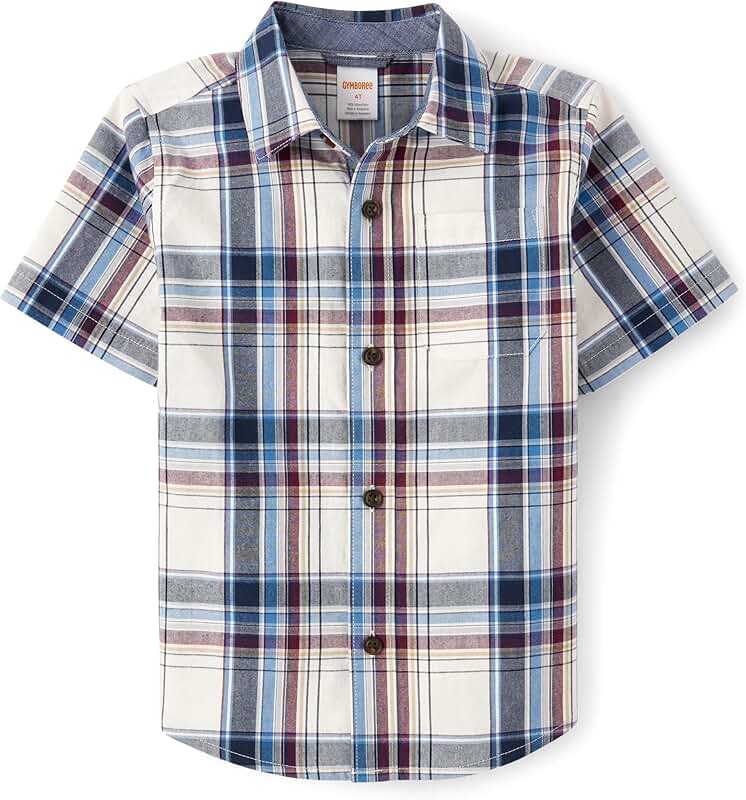Baby Boys' Short Sleeve Button-Up Shirt