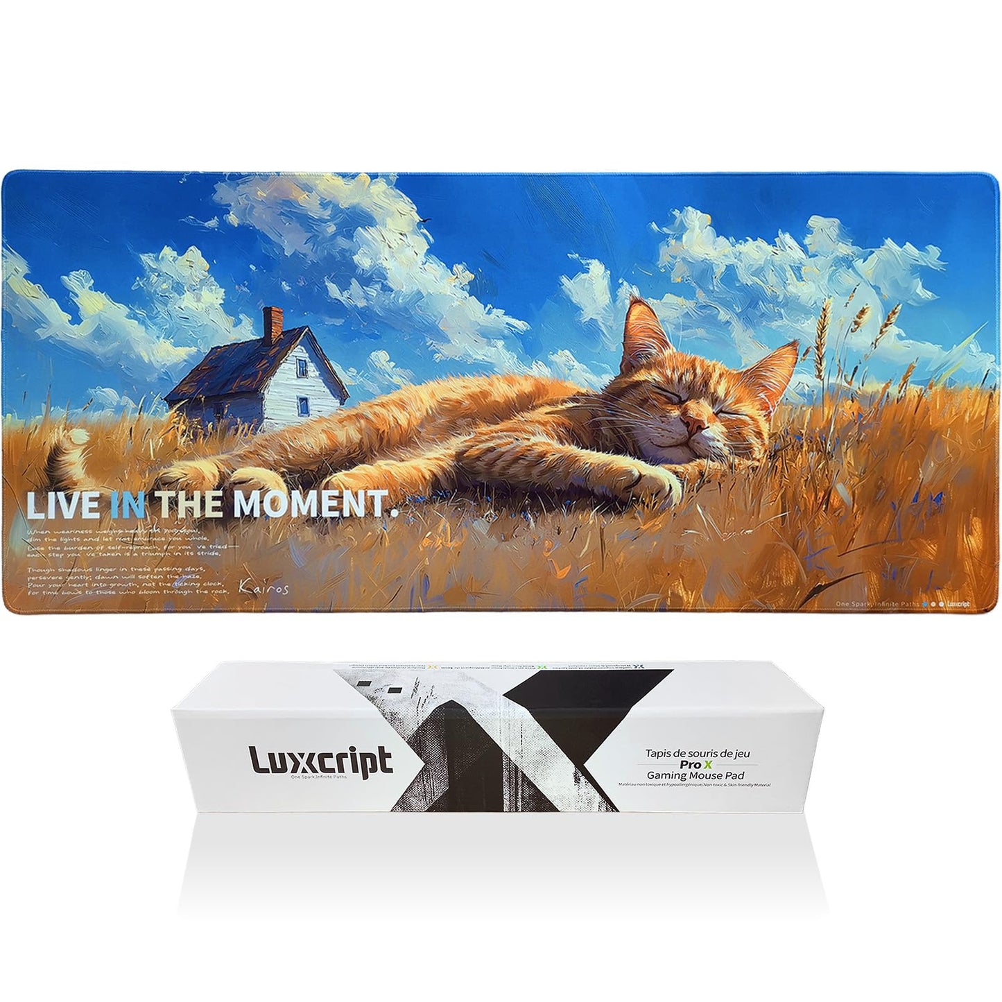 Large Cute Gaming Mouse Pad, Water-Resistant Desk Mat