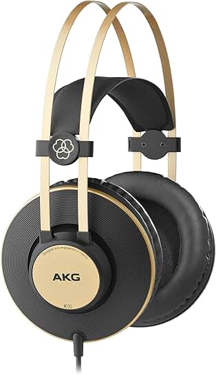 Over-Ear Closed-Back Studio Headphones in Matte Black and Gold