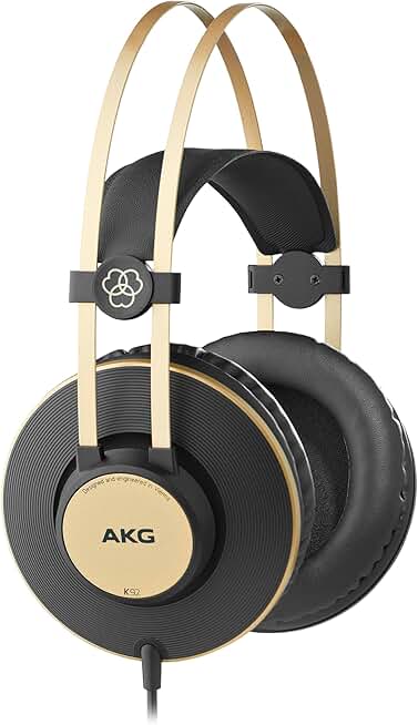 Over-Ear Closed-Back Studio Headphones in Matte Black and Gold