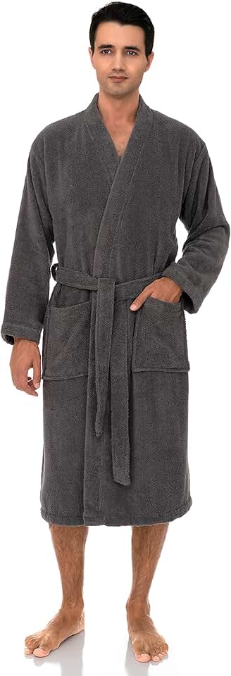Men's Cotton Bathrobe in Soft Terry Cloth