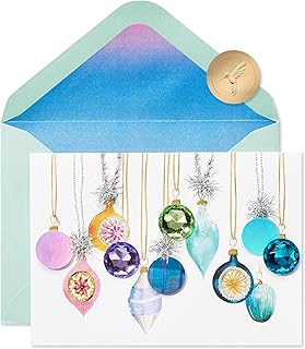 Colorful Christmas Card with Ombre Ornaments