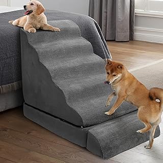 Dog Stairs for High Beds, Non-Slip Steps for Small Dogs