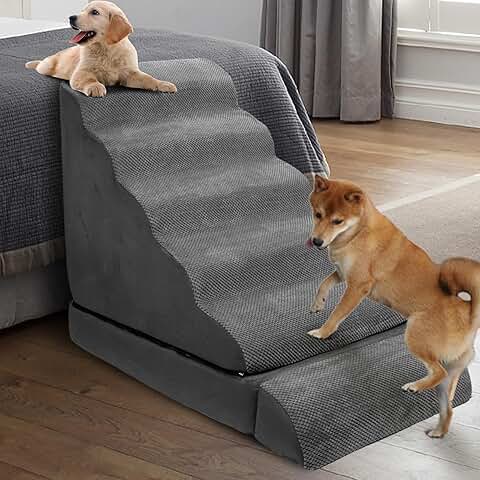 Dog Stairs for High Beds, Non-Slip Steps for Small Dogs