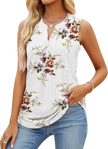 Sleeveless Casual Summer Blouses for Women